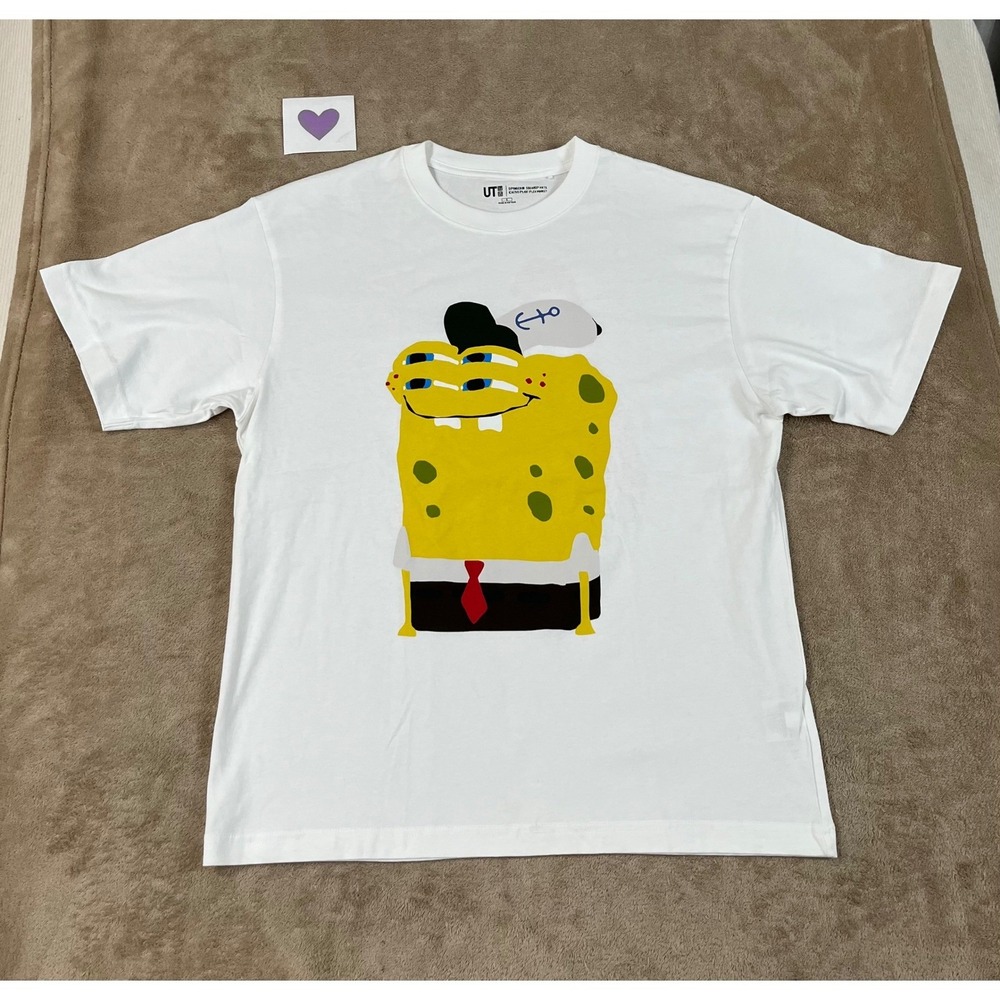 Uniqlo x CPFM Spongebob Squarepants UT Graphic T-Shirt Men's S White S/S GOOD